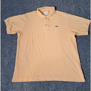 Lacoste Shirt Mens Size 5 Orange Short Sleeve Golf Polo Casual